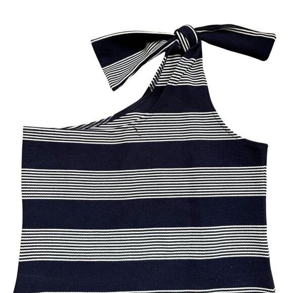 Bishop + Young One-Shoulder Tie Tank Navy S - Picture 11 of 12